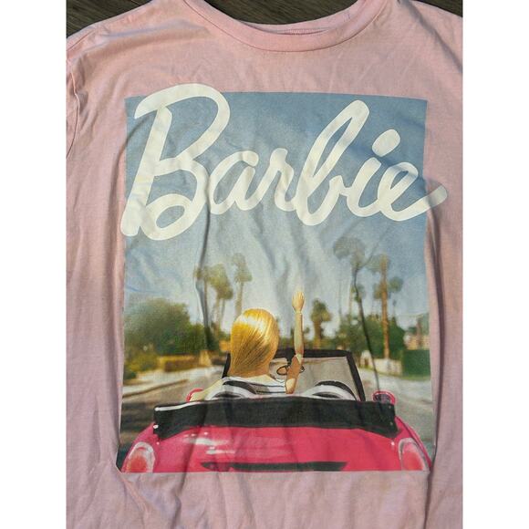 Barbie Love Tribe Pink Convertible Car Graphic Tee Women’s‎ Size 2X - Picture 2 of 8